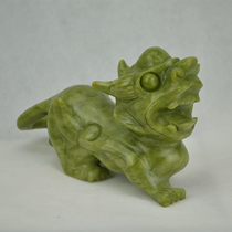 Jade jade jade jade jade polished Pixiu ornaments crafts gathering wealth commercial gifts (a pair)