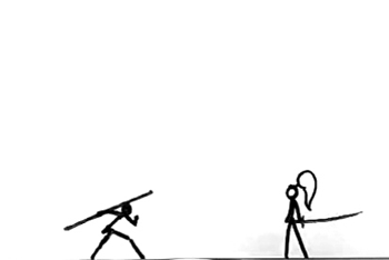 火柴人格斗送学生男生翻页动画生日节日礼品创意礼物手翻书动画