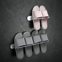 Bathroom Slipper rack toilet shoe storage rack artifact toilet toilet shoe rack wall-mounted non-punching