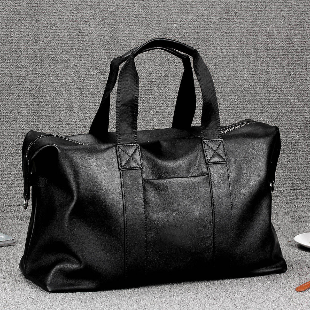 真皮旅行包男手提短途出差轻便潮单肩手提包牛皮大容量男士行李包