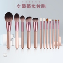 Novice little grape 12 makeup brush set brush loose powder brush Blush brush Eye shadow brush Lip brush