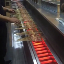 Houshan gas barbecue grill Commercial liquefied gas smokeless black King Kong gas skewer grilled oysters Natural gas shelf