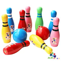 Trẻ em chơi bowling trẻ em bóng thể dục trẻ em bóng thể thao đồ chơi giáo dục đồ chơi bằng gỗ cảm giác - Quả bóng bowling Túi Đựng Bóng Bowling