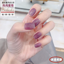 Net red meat grape purple nail polish glue 2020 new popular color ice through lotus root amethyst purple nail polish glue