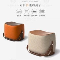 Shoe bench Home advanced Nordic saddle stool test shoe stool model room rest bench end stool foot stool leather Pier