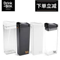 Canada Drink in the Box Unique adult drink box straw cup white transparent 355ml