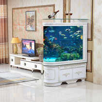 Bullet living room household eco-free water change custom bottom filter ultra-white glass medium and large arowana aquarium