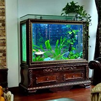 European-style fish tank 1 2 meters bottom filter aquarium eco-free water change ultra-white glass screen fish tank living room home