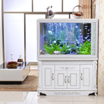European-style living room household eco-free water change custom ultra-white glass medium and large lucky golden dragon fish tank aquarium