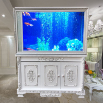 European-style fish tank 1 2 meters 1 5 meters medium and large ecological aquarium lucky living room creative household free water porch