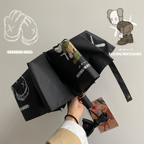 kaws Chauge Sesame Street men and women Creative sunny and rainy Black glue sunscreen for getaway beach umbrellas 3fter Umbrella