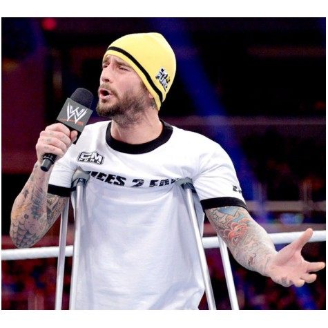 wwe正品 朋克cm punk knees to faces 短袖t恤