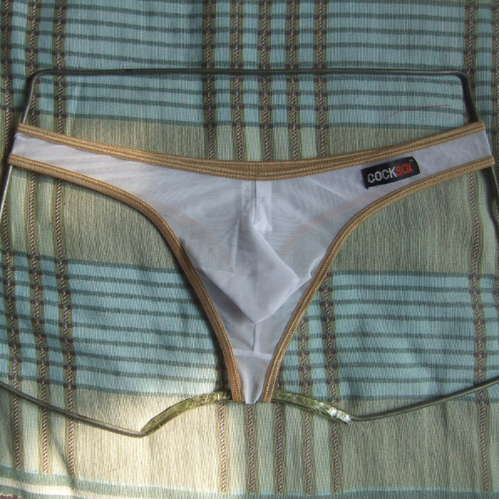 全透明男士内裤超薄网纱男式u凸丁字裤露臀t裤低腰性感夏天夏季