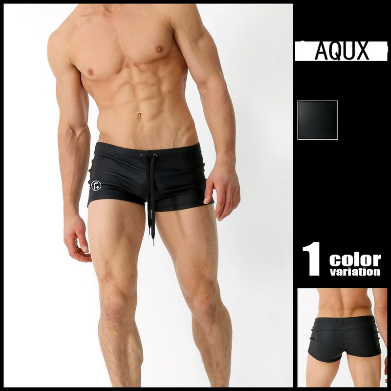 AQUX thương hiệu đồ bơi nam quần bơi boxer nhỏ thời trang quần đùi thể dục sexy bốn góc quần spa quần đi biển - Nam bơi đầm