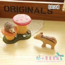 Home accessories cute animal ornaments resin ornaments set decorative props ornaments