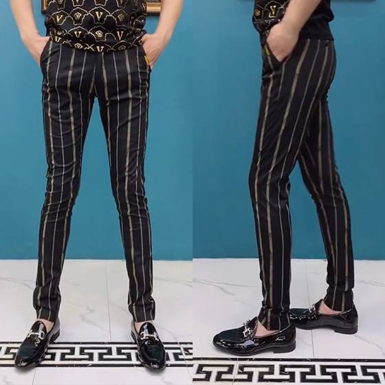 5888 autumn and winter men's striped straight pants European business casual pants versatile men's pants fashion trousers black trousers
5888 autumn and winter men's striped straight pants European business casual pants versatile men's pants fashion trousers black trousers