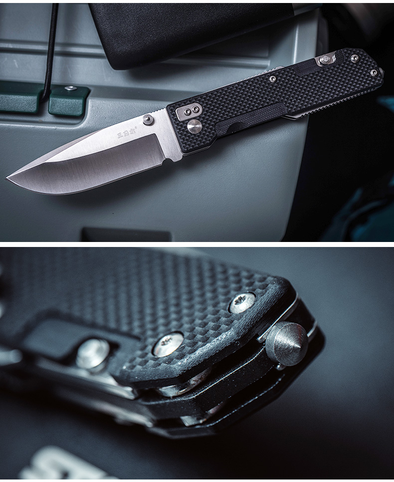 三刃木9052户外多功能刀随身折叠刀便携野外防身刀高硬度锋利小刀