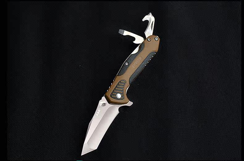 三刃木7094户外刀具水果小刀随身高硬度折叠刀随车工具刀带破窗锥