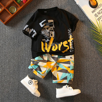 Boys with fashionable suits 2022 new summer baby clothes two short sleeves for children in summer