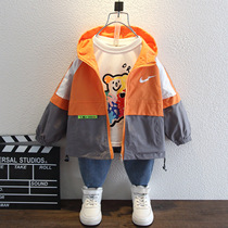 Boys' jacket Spring and Autumn outfit 2022 new exotic baby tide jacket children's Han version of handsome assault suit