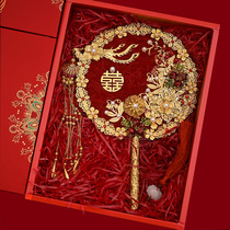 Wedding gift diy handmade self-made materials bag Xiuhe clothing group fan Chinese fan to send married newcomers holding flowers