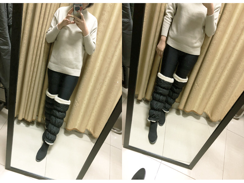 原单外贸出口日本腿套内层加绒家居办公公交保暖腿套