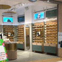 2021 new wooden ninety 3 0 light luxury fast fashion glasses shop counter display cabinet solid wood shelf display cabinet