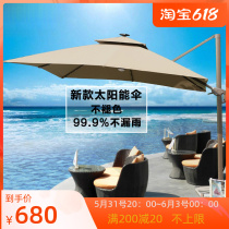 Outdoor Rome Umbrella Outdoor Cafe Terrace Booth Sun Umbrella Square 3 m Side Beach Umbrella
