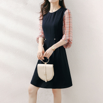 French temperament goddess fan gentle wind dress 2021 spring new waist slim wear dress skirt