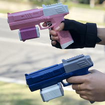 Children gecko Soft Bullet Gun toy gun continuous fire Desert Eagle Glock 1911 small pistol model eating chicken boy