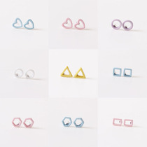 Ceramic jewelry original design hipster hollow love earrings student female earrings steel needle niche new compact