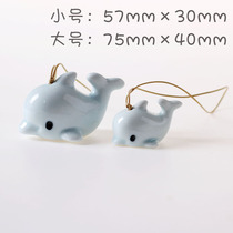 Creative cute pendant ceramic bag hanging Children girls dolphin wind chimes hipster students send girlfriends door ornaments