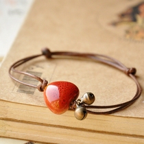 Jingdezhen ceramic accessories Creative bracelet beads weaving female national wind can be adjusted size as footchain