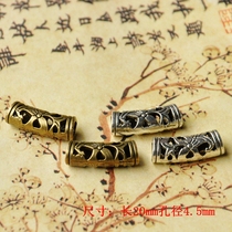 Jewelry accessories ancient silver bending pipe straight through bracelet necklace weaving materials diy jewelry