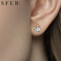 A deer has your earrings female Silver Summer niche design temperament simple versatile ear jewelry Tanabata Valentines Day gift