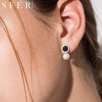 Pearl earrings female simple small retro Net red all-match ear jewelry elegant and fresh temperament Korean cute earrings