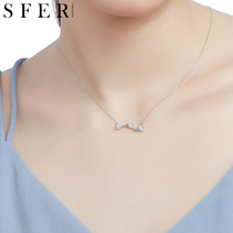 Necklace female choker 2021 new niche design sense pendant sterling silver short tide Net red temperament jewelry