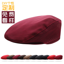 Catering chef beret custom printed logo restaurant hotel hotel waiter breathable work hat custom
