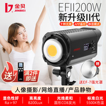 Jinbei EFII200W photography light LED sun light camera live video fill light recording always Light Studio childrens shooting light soft light live room light light