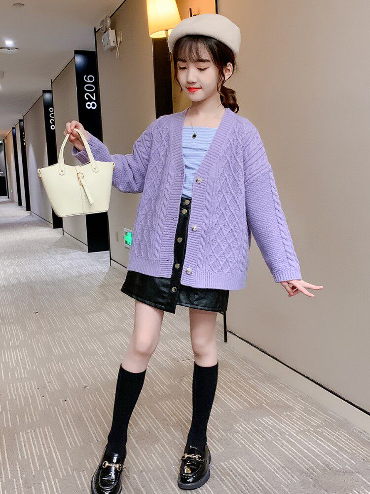 小米粒童装&2156款钉扣皮裙