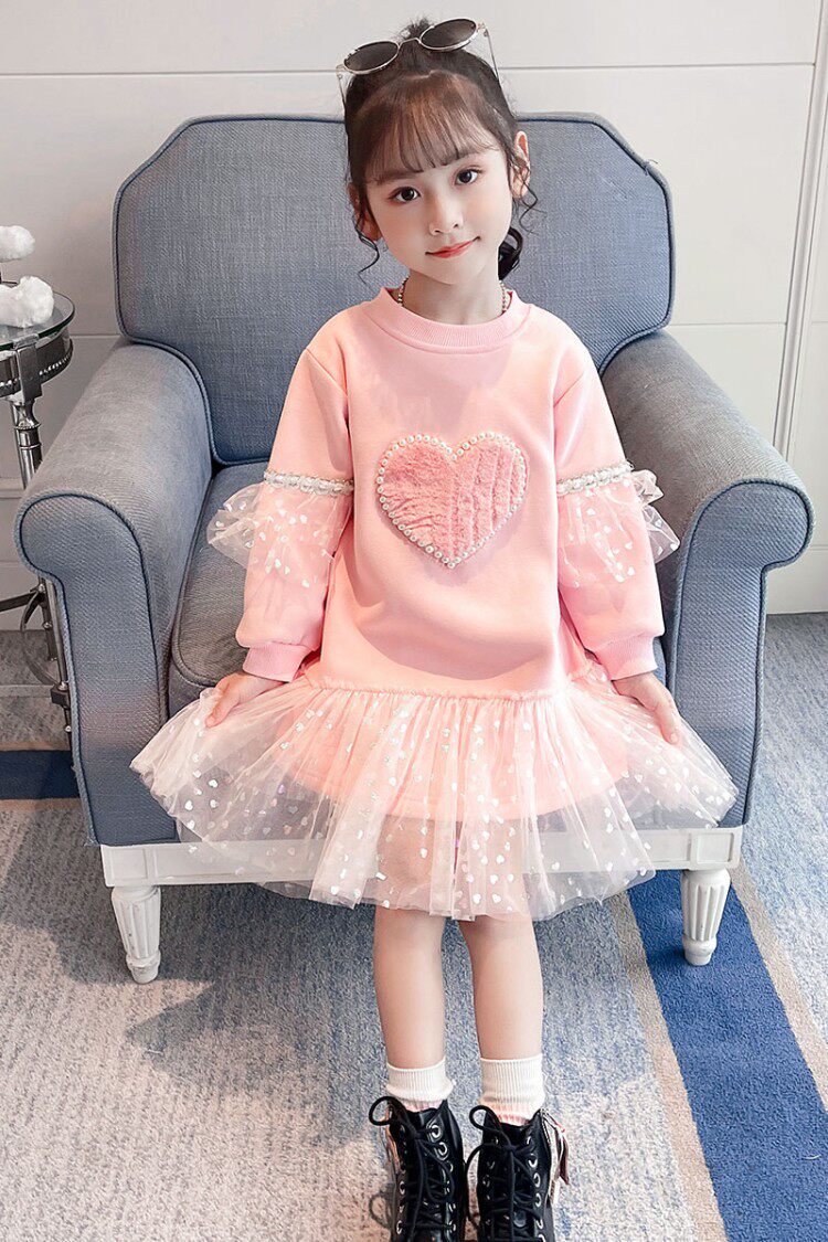 熙宝贝爱心卫衣裙