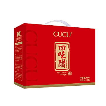 CUCU山西特产老陈醋旗舰店260ml*4礼盒装[23元优惠券]-寻折猪