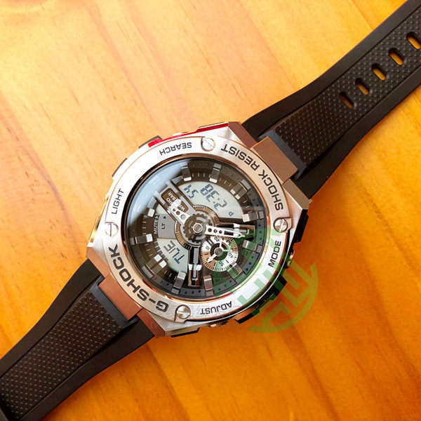 卡西欧手表g-steel钢铁g-shock时尚硬汉gst-410-1a/2a/4a防水男表