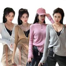 Douyin the same hot sale I-080611 autumn new long-sleeved hooded sweater cardigan women