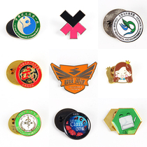 Metal badge custom crystal drip badge custom reunion medal commemorative class emblem color printing DIY badge