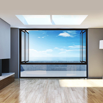 Balcony electric window shading windproof anti-rain sun protection anti-dust mosquito outdoor lifting partition heat insulation window