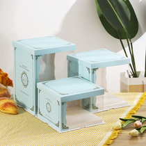 Translucent cake box 6 inch 8 inch 10 inch 12 inch plus high monolayer double layer blue pink pure white transparent box