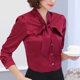 Bowknot shirt female long-sleeved chiffon shirt 2020 autumn new tooling shirt formal wear professional wear white shirt Bowknot shirt female long-sleeved chiffon shirt 2020 autumn new tooling shirt formal wear professional wear white shirt