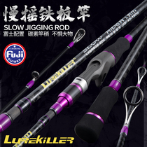 1 91m full fuji piece straight handle gun handle slow rocking iron rod rotating eye guide cross carbon cloth fishing rod 40-150 grams
