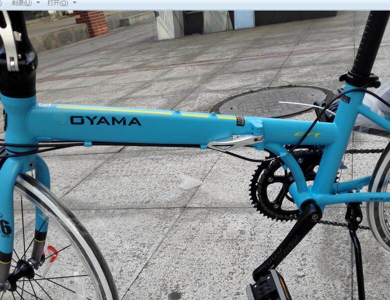 oyama欧亚马fbicr16铬钼钢男女学生式16速变速折叠车20寸自行车